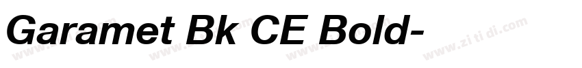 Garamet Bk CE Bold字体转换